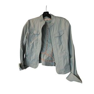 Cabi NY: Bomber jacket, blue, cotton size small Cabi